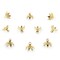 10 Filigree Petal Gold Brass Metal Ornament Caps Ball or Egg Top Findings, End Caps 0.35 Inches (9 mm)